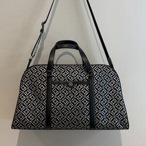 Michael Kors Black/Silver XL Weekender Travel Duffle Bag
